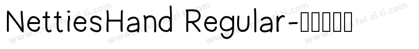 NettiesHand Regular字体转换